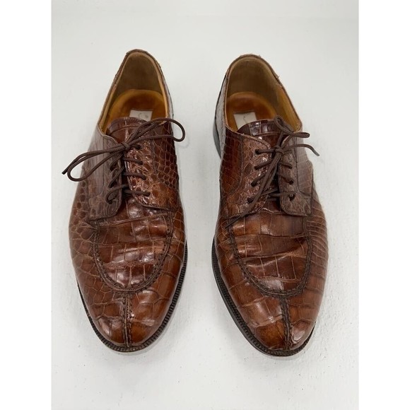 GENTLY USED .. Mezlan Alligator, Brown, Shoes Size: 9.5 - Picture 11 of 13
